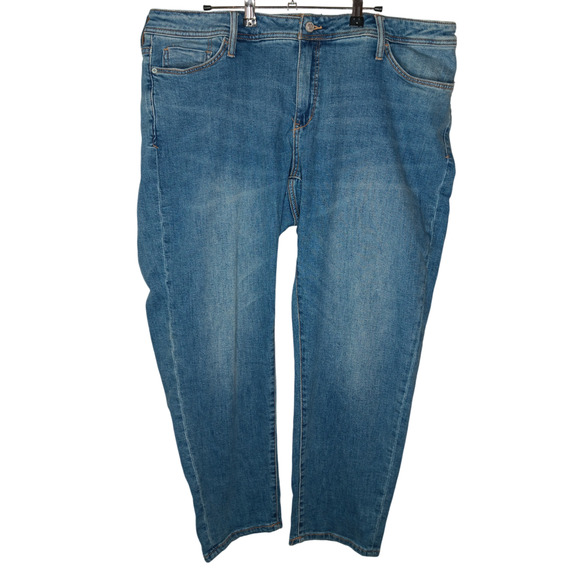 Pilcro by Anthropologie Jeans Women’s 18W Plus Blue Denim Straight Leg Stretch - Picture 3 of 16